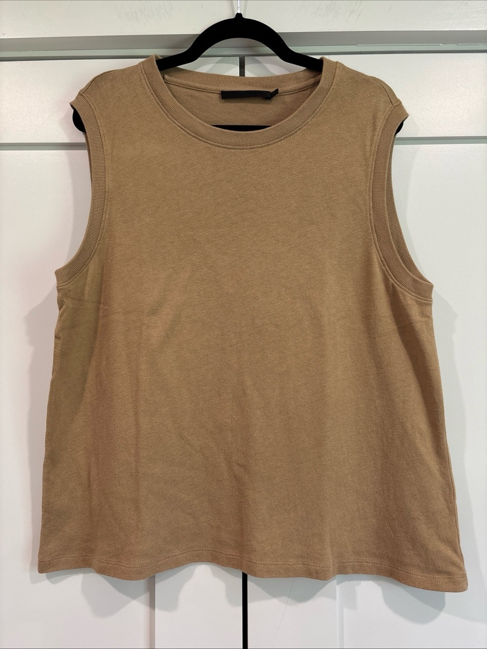 Jenni Kayne Easy Sleeveless Cotton Tank Sleeveless Shirt Size XXL Beige